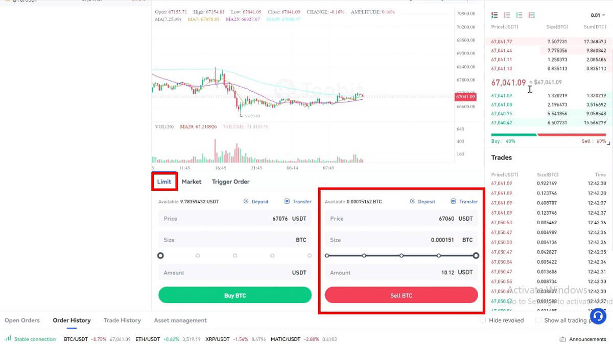 فروش با لیمیت