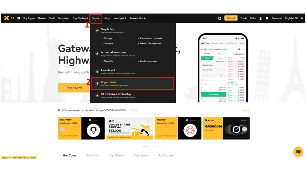 1- XT وام گرفتن در صرافی