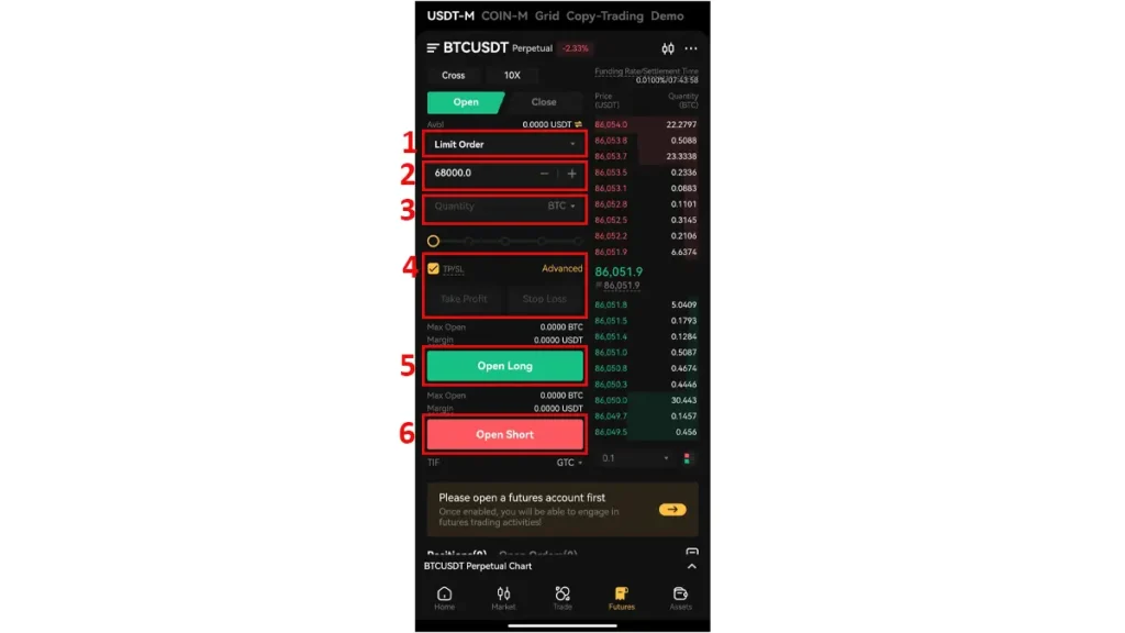 4- تنظیم سفارش لیمیت